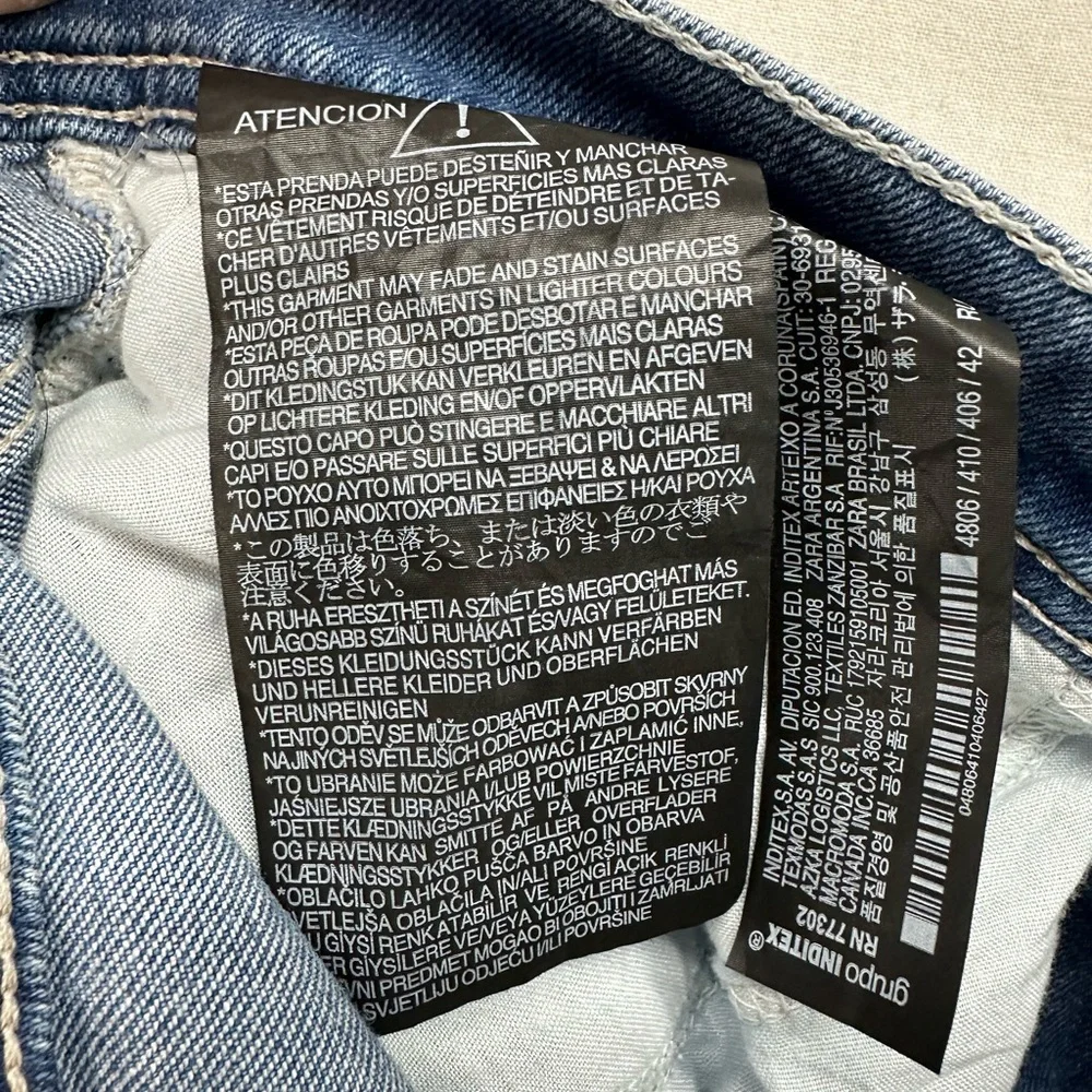 Zara Man Denim Collection Size 32 Blue Biker‎ Moto Skinny Jeans New With Tags